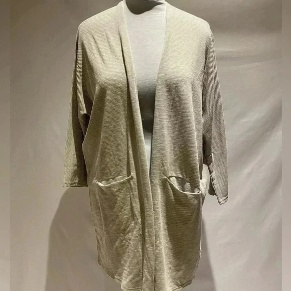 Donni Sandwash Pinstripe Open-Front Cardigan, OSFM, NWT - Picture 10 of 10